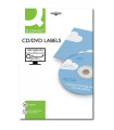 Etikety na CD/DVD Q-C, 117 mm, 2 x 25ks, bílé