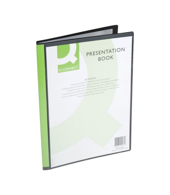 Katalogová kniha Q-Connect A4, 20 kapes, černá