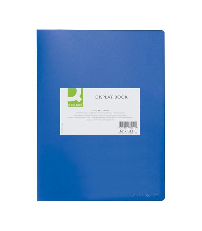 Katalogová kniha Q-Connect A4, 20 kapes, modrá