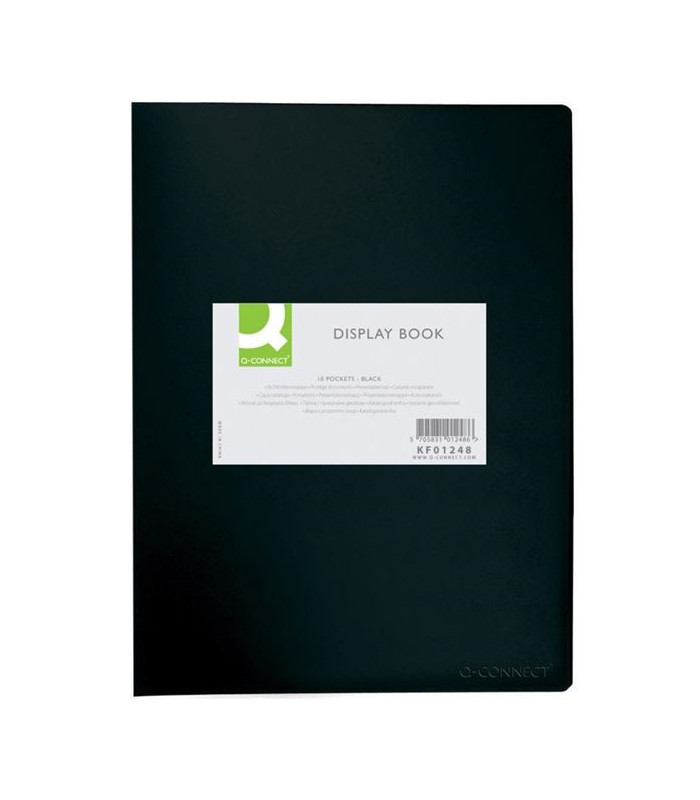 Katalogová kniha Q-Connect A4, 10 kapes, černá