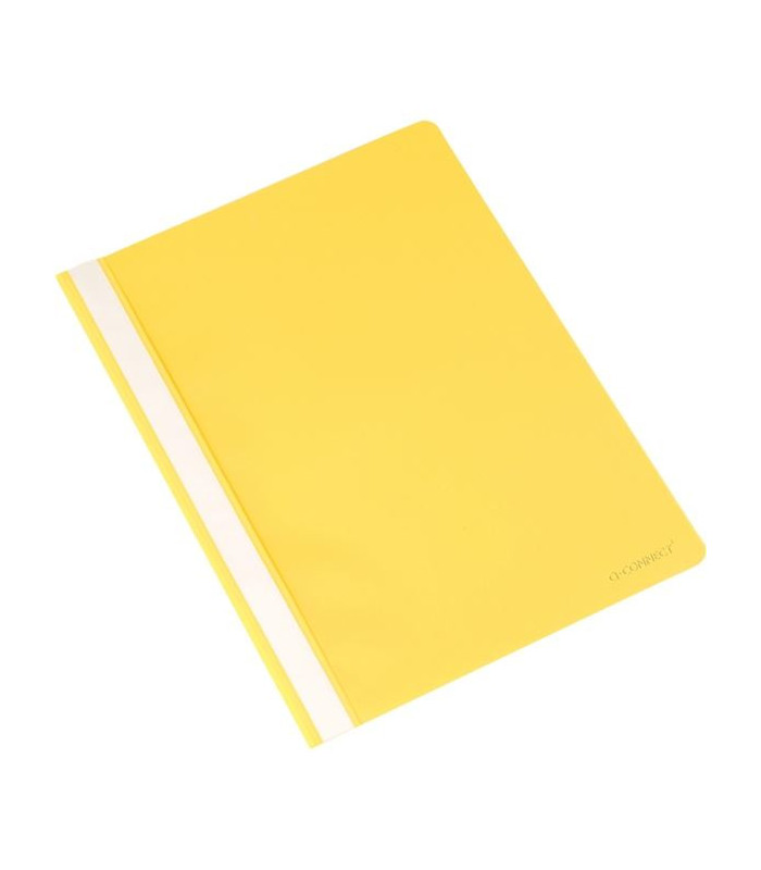 Rychlovazače plastové nezávěsné Q-Connect, A4, žlutý, 50ks