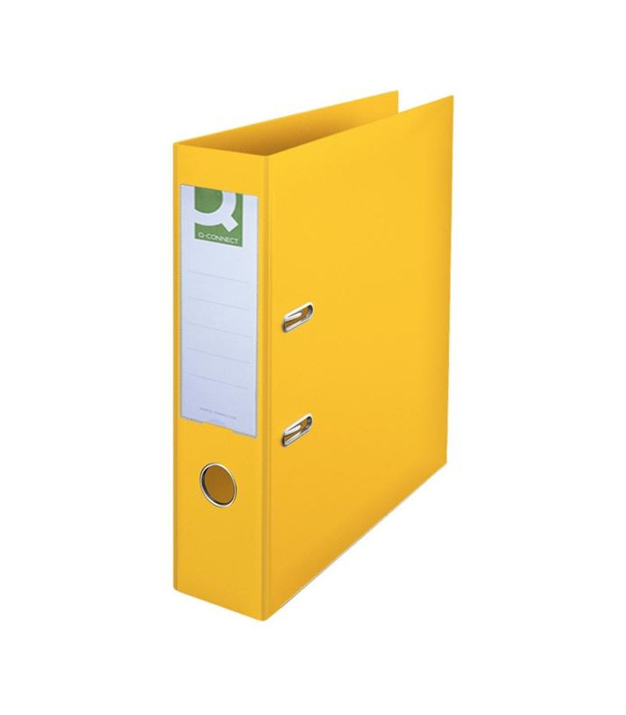 Plastový pákový pořadač Q-Connect A4 7,5 cm, žlutý