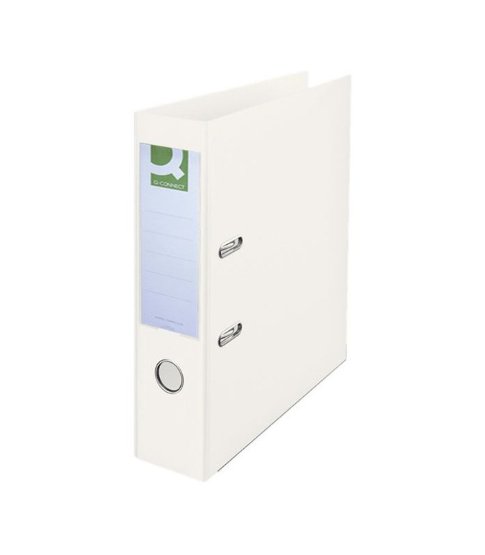 Plastový pákový pořadač Q-Connect A4 7,5 cm, bílý