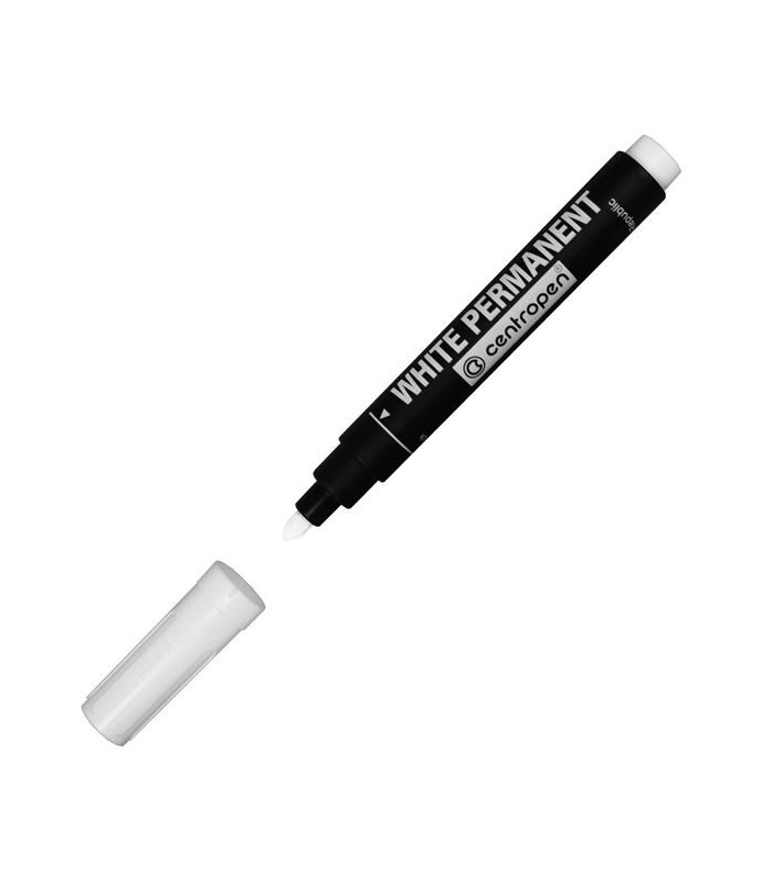 Permanentní popisovač Centropen 8586, bílý