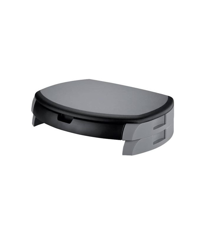 Stojan pod monitor Q-Connect se zásuvkou,černošedý