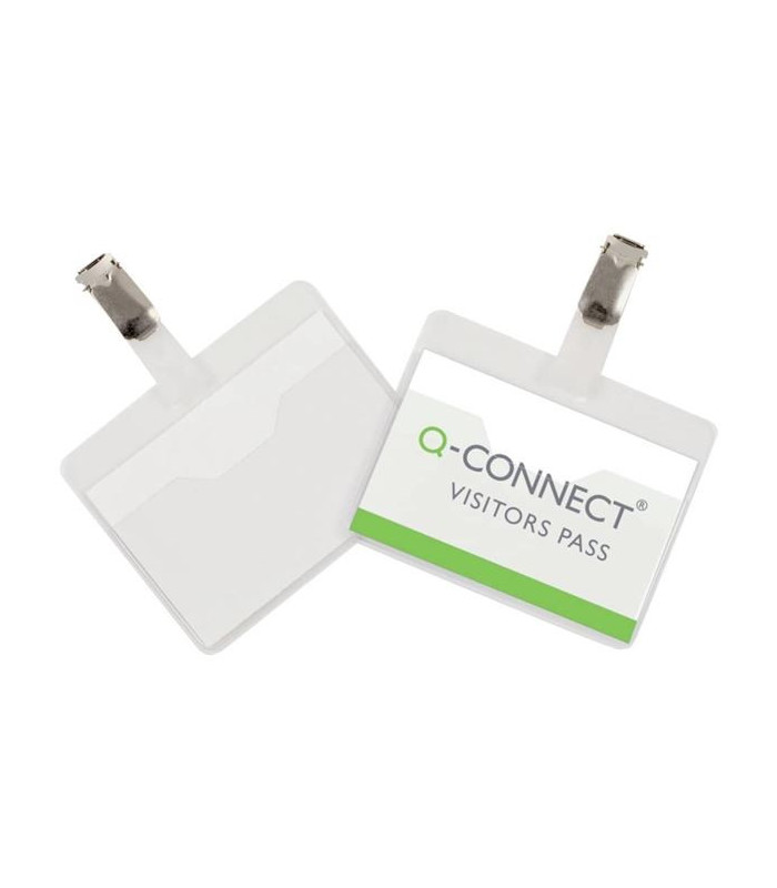 Visačka Q-Connect s klipsem, horizontální, 25 ks