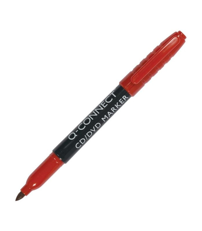 Permanentní popisovač Q-Connect, kulatý, červený
