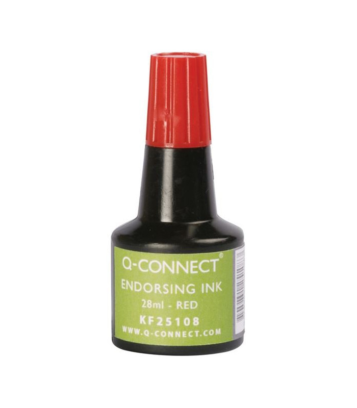 Razítková barva Q-Connect, 28ml, červená