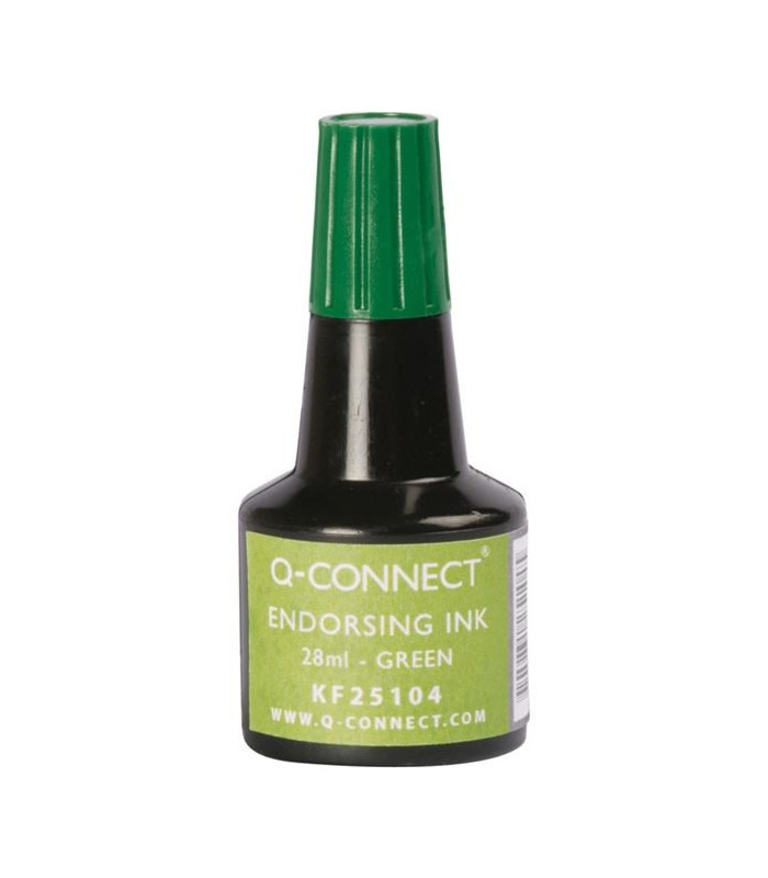 Razítková barva Q-Connect, 28ml, zelená