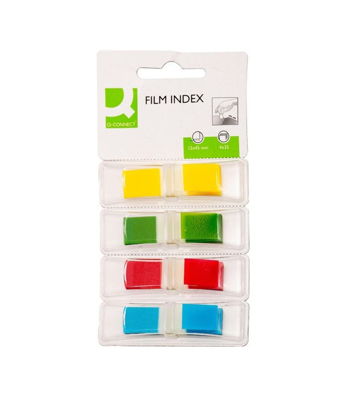 Záložky Q-Connect, plastové, 12,5x43 mm, 4 barvy