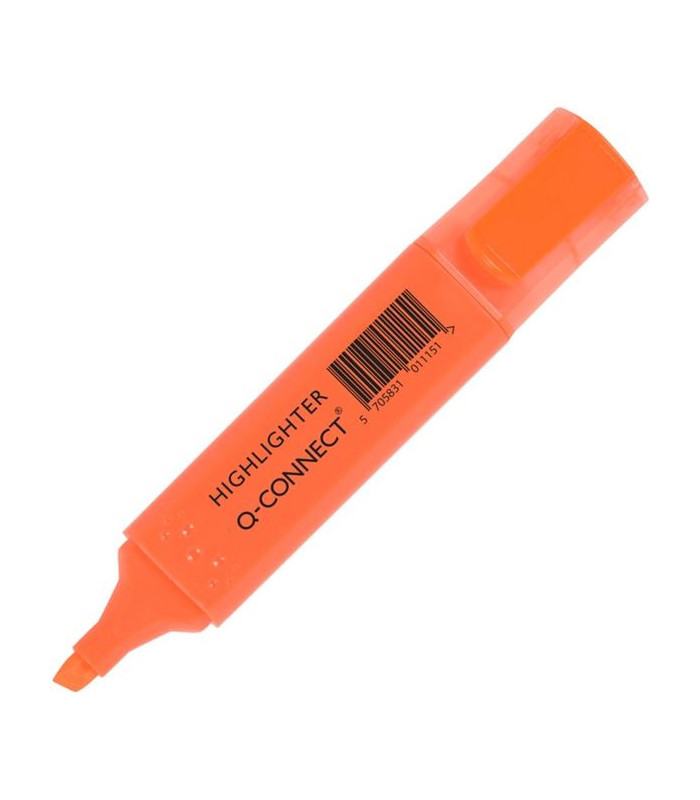 Zvýrazňovač Q-Connect, klínový hrot, oranžový