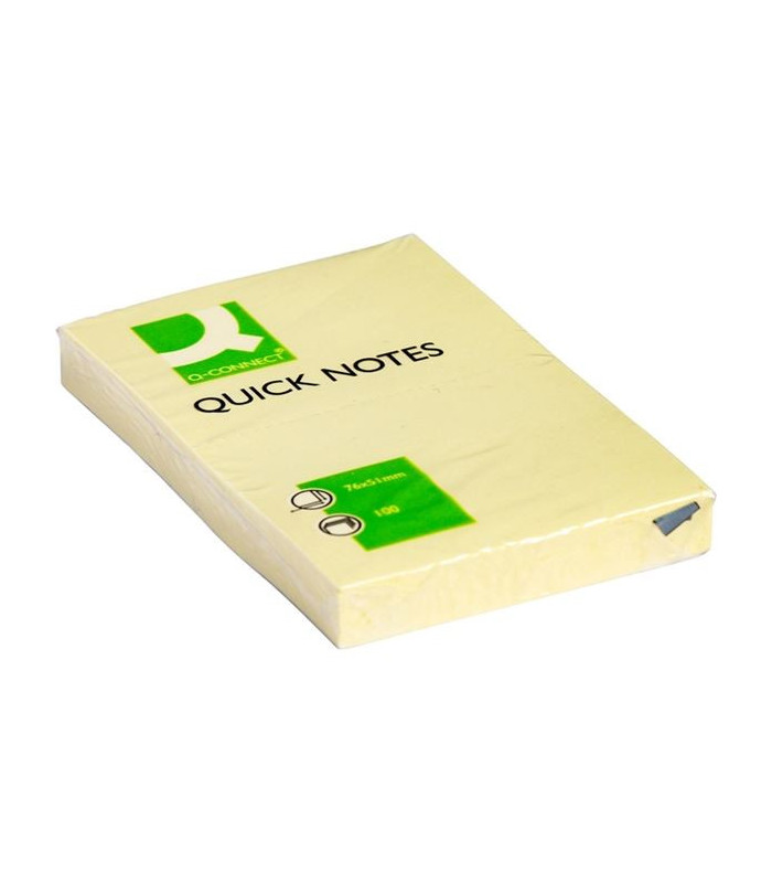 Samolepicí bločky Q-Connect QUICK, 51x76 mm,žlutý