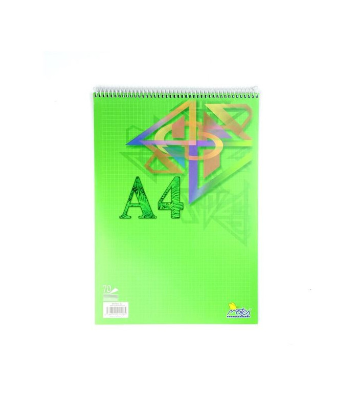 Blok, A4, se spirálou nahoře, čtverečkovaný
