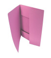 Papírové desky se třemi chlopněmi A4 růžové, 50 ks
