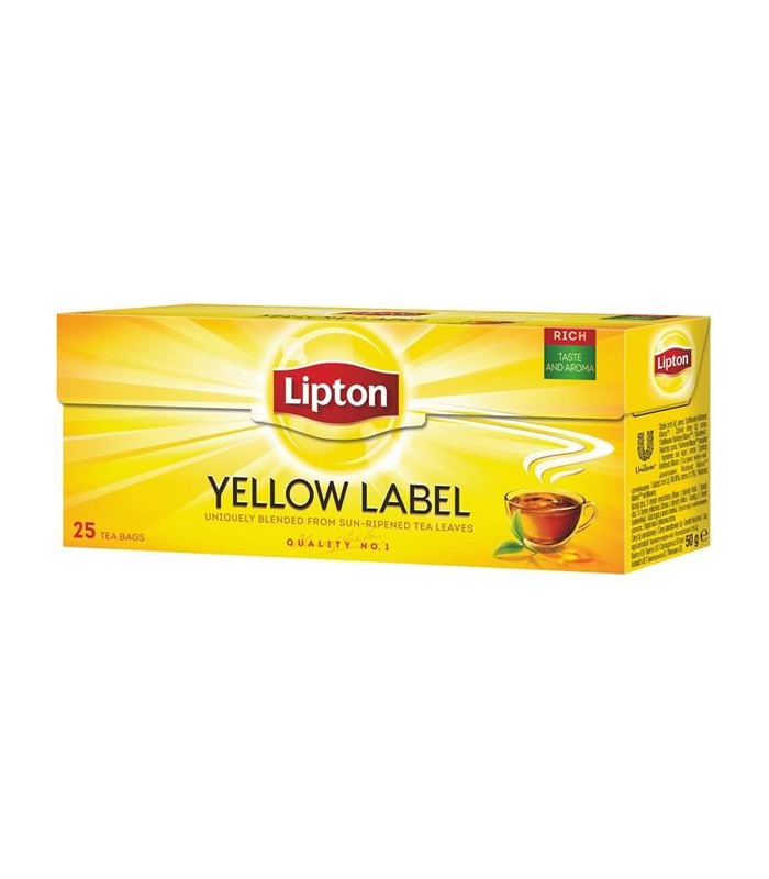 Černý čaj Lipton Yellow Label, 25x 2 g
