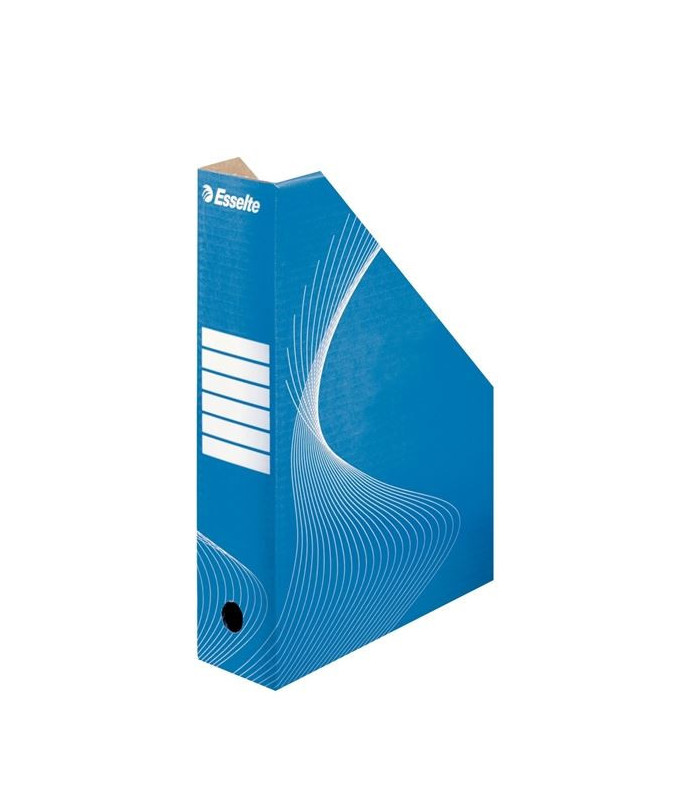 Stojan na časopisy Esselte - A4, 8 cm, modrý
