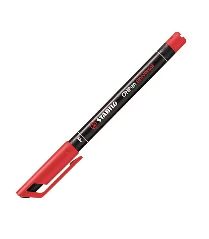 Permanentní popisovač Stabilo OH Pen 842F, červený