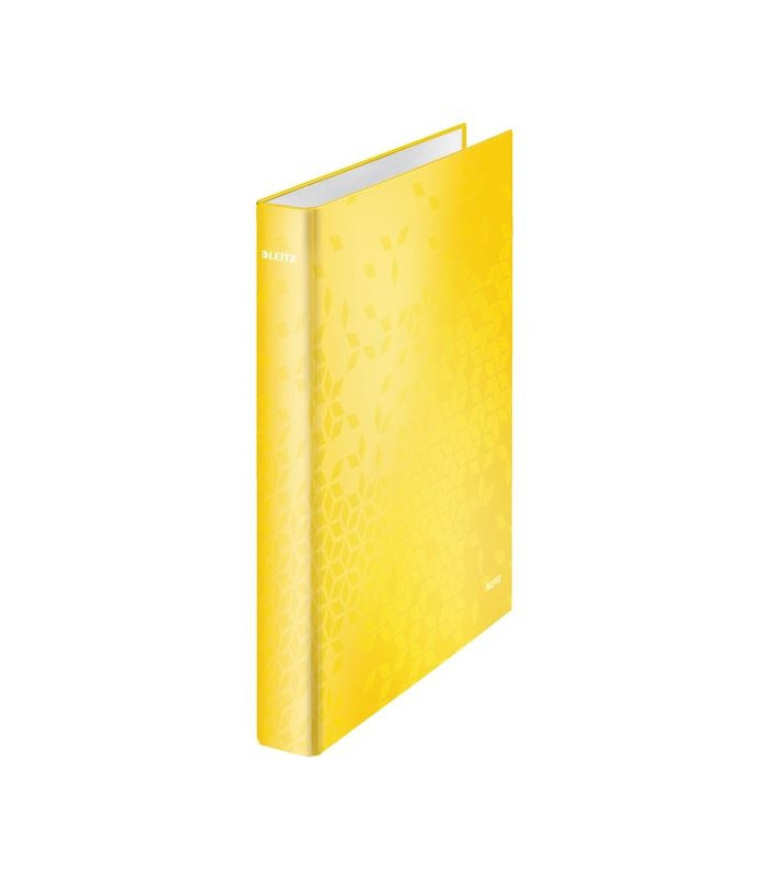 Čtyřkroužkový pořadač Leitz WOW, žlutý, hřbet 4 cm