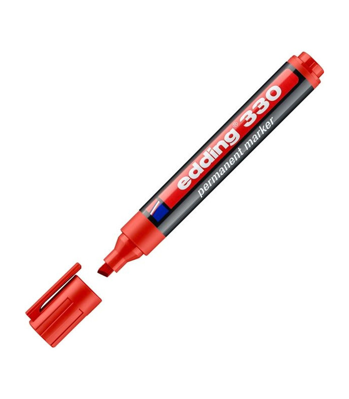Permanentní popisovač edding 330, zkosený, červený