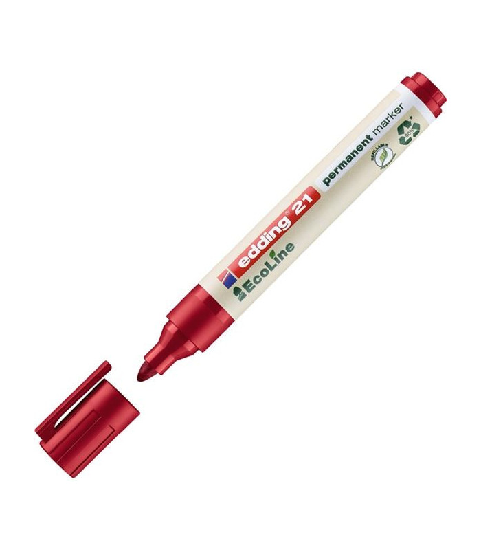 Permanentní popisovač edding Ecoline 21, červený