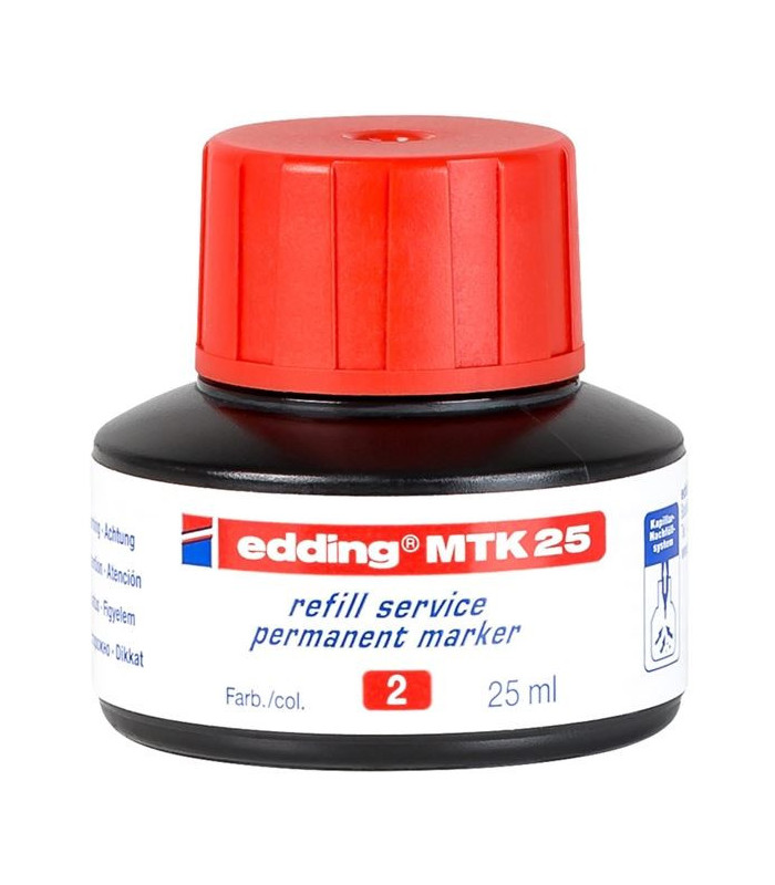 Náhradní permanentní inkoust edding, červený