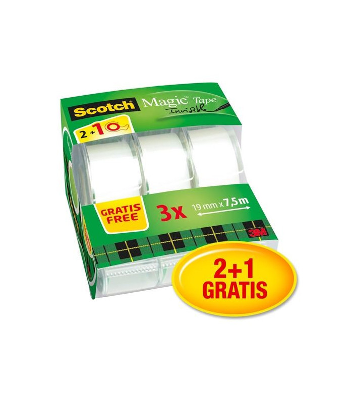 Lepicí páska Scotch Magic se zásobníkem, 2 + 1 zdarma