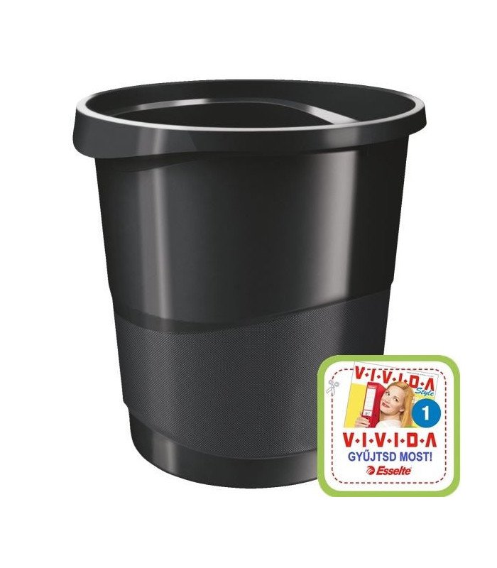 Odpadkový koš Esselte VIVIDA - plastový, 14 l, černý