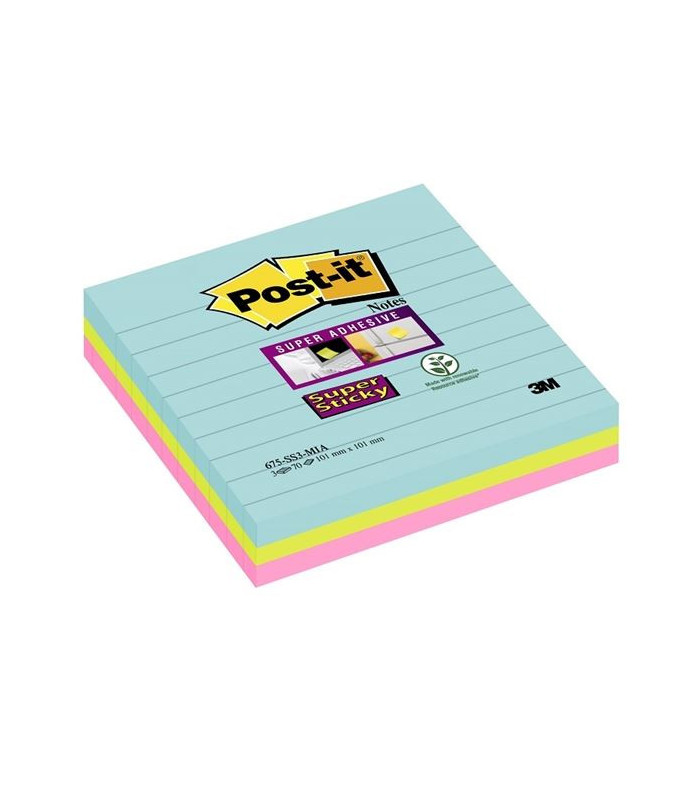 Bločky Post-it Super Sticky, Miami, 101 x 101 mm