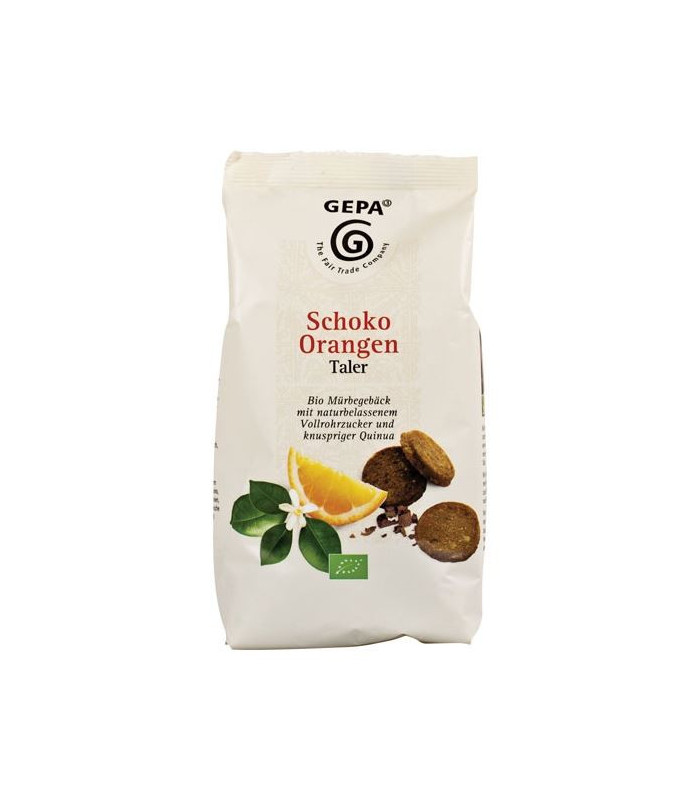 Bio sušenky s čokoládou a pomerančem, 125 g