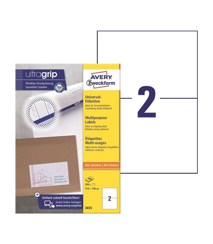 Univerzální etikety, 210,0 x 148,0 mm, 200 ks