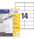 Univerzální etikety, 105,0 x 41,0 mm, 1400 ks