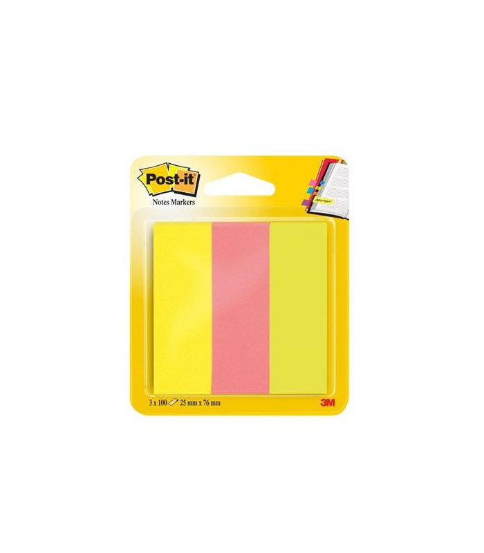 Značkovací bločky Post-it, 25 x 76 mm, mix barev