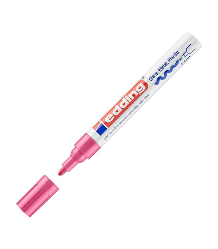 Lakový popisovač edding 750, růžový