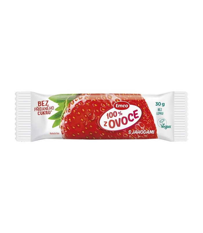 Ovocná tyčinka Emco jahoda, 30 g