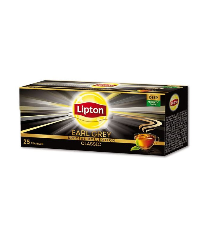 Černý čaj Lipton Earl Grey, 25x 1,5 g