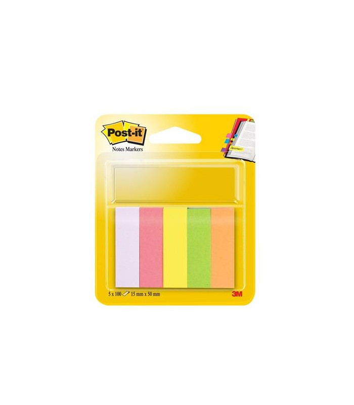 Značkovací bločky Post-it, 15 x 50 mm, mix barev
