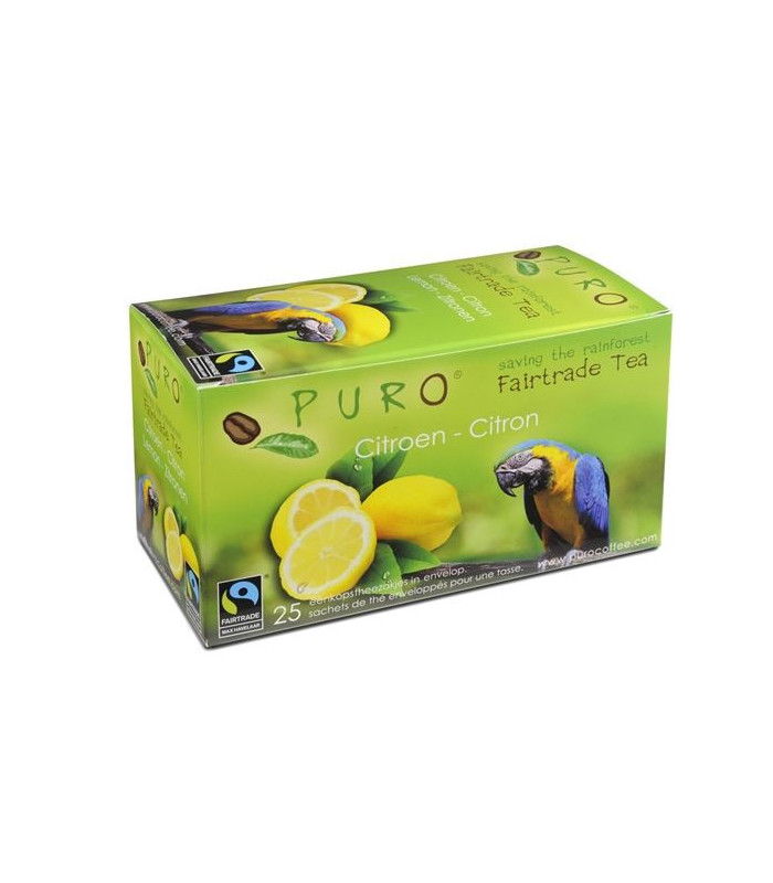 Černý čaj Puro - citrón, Fairtrade, 25 x 2 g