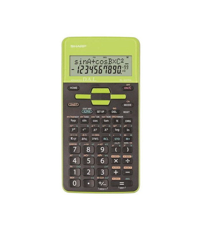 Vědecká kalkulačka Sharp EL-531TH, zelená