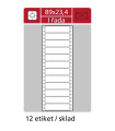 Tabelační jednořadé etikety, 89 x 23,4 mm, 6000 ks