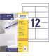 Univerzální etikety, 97,0 x 42,3 mm, 1200 ks