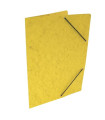Prešpánové desky s gumičkou bez chlopní HIT Office - A4, žluté, 20 ks