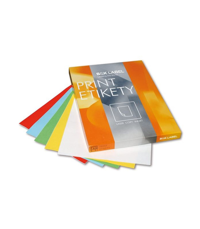 Univerzální etikety S&K Label - mix barev, 70 x 36 mm, 2 400 ks