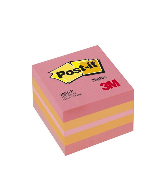 Minibločky Post-it, v kostce, 51 x 51 mm, pink