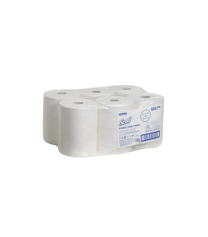 Papírové ručníky KC Scott v roli, Slimroll, bílé