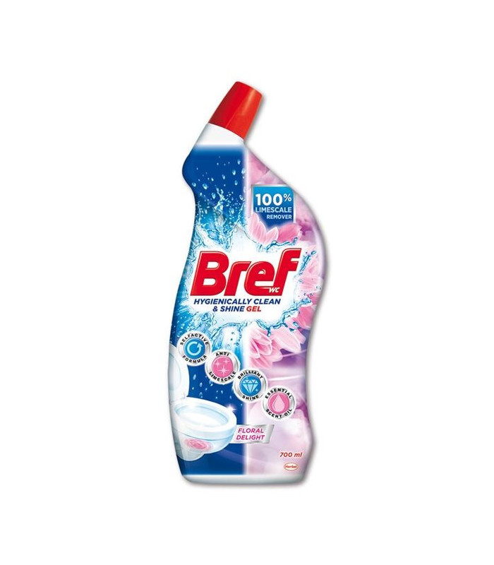 Čisticí prostředek na WC Bref - hygiene floral, 700 ml