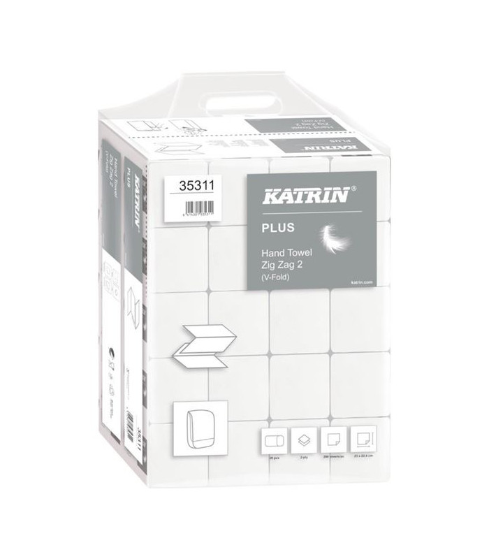 Skládané ZZ ručníky Katrin, 2 vr., bal. 20x200 ks