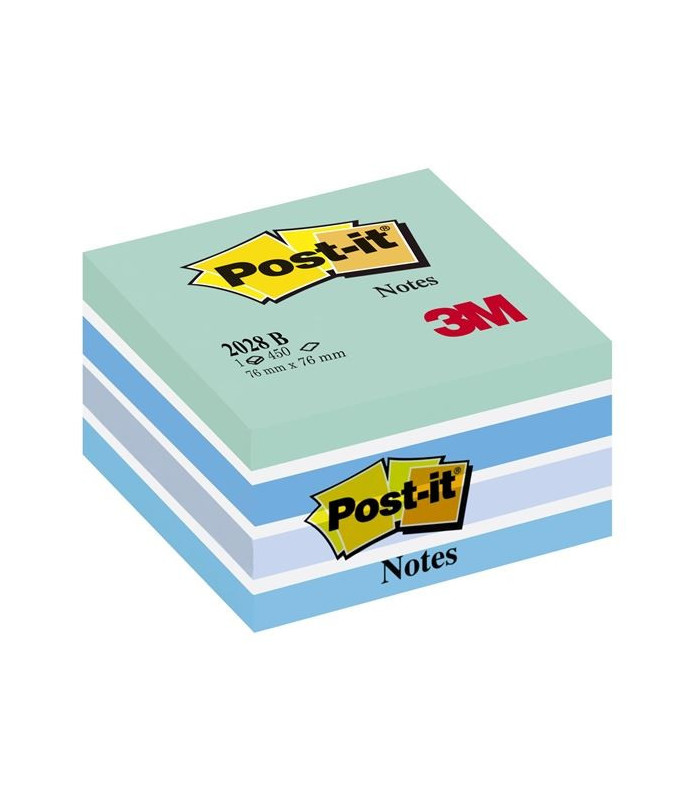 Bločky Post-it, v kostce, 76 x 76 mm, mineral