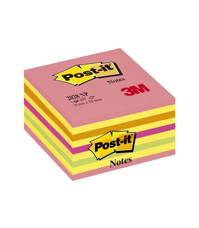 Bločky Post-it, v kostce, 76 x 76 mm, lolipop