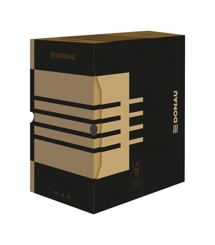 Archivační box DONAU, karton, A4,  200mm, hnědý