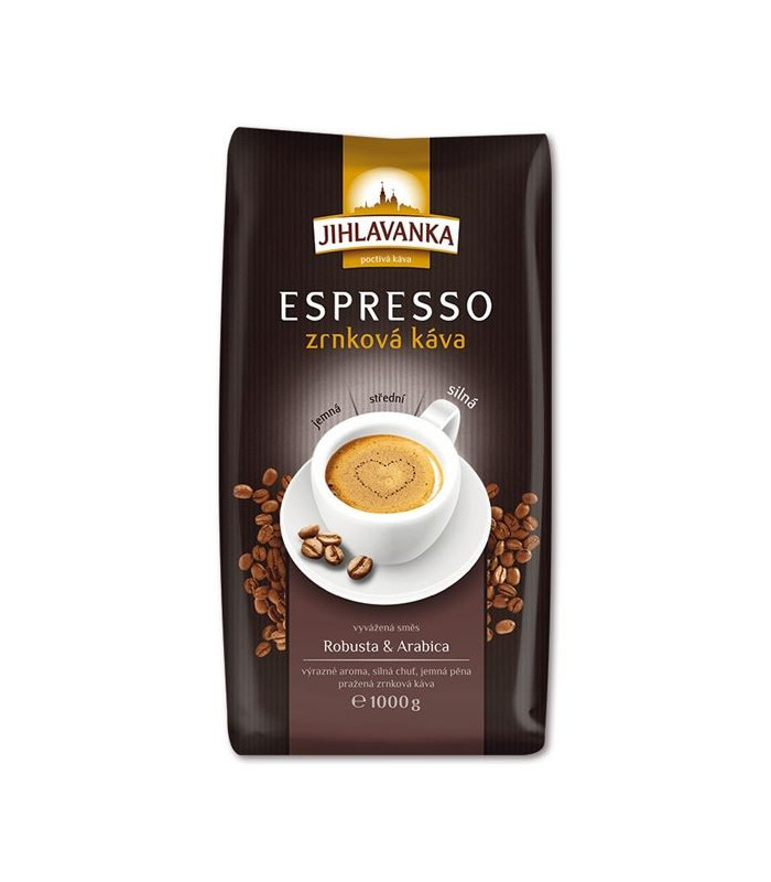 Zrnková káva Jihlavanka Espresso, 1000 g